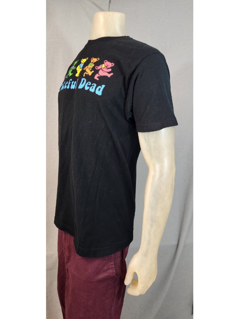 Grateful Dead Black Graphic Print 2022 LARGE Crew Nk Short Slv T Shirt Top USED - Picture 5 of 6